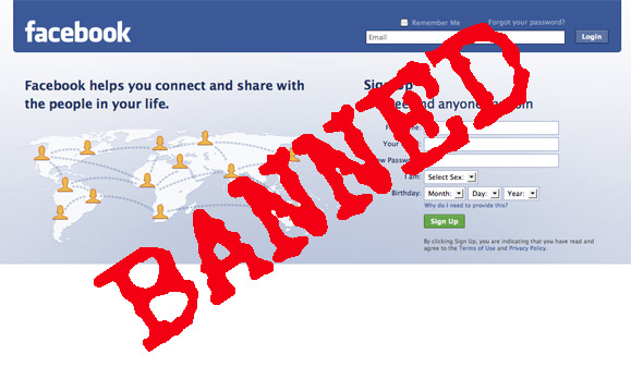 interior ministry bans facebook use:thailand