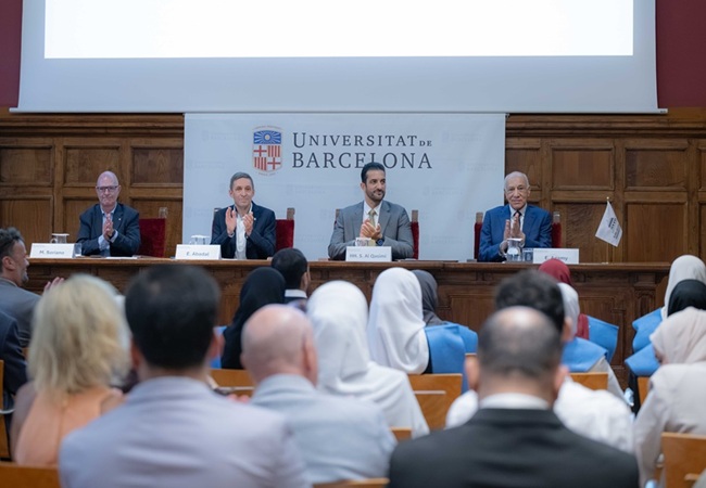Sultan Bin Ahmed attends Media Master's Graduation in Spain